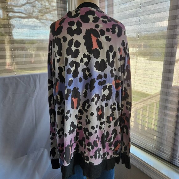 Multicolor Cheetah print plus size cardigan boutique 2xl - Picture 3 of 6